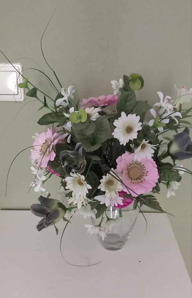 Mooi fleurig gemengd bloemen bloemen boeket, Ophalen of Verzenden, Zo goed als nieuw