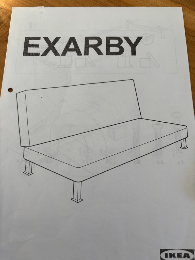 Gratis slaapbank exarby ikea, Huis en Inrichting, Slaapkamer | Slaapbanken, Ophalen, Gebruikt, Wit, Tweepersoons