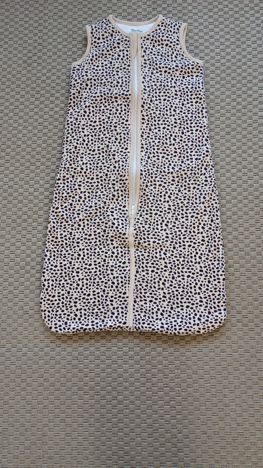 Zo goed als nieuwe gewatteerde slaapzak crème/zwart 68-80cm, Kinderen en Baby's, Zo goed als nieuw, Gevoerd, Bambino, Ophalen of Verzenden