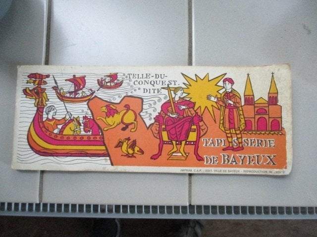 Tapisserie de Bayeux, uitklapbaar boek, 9 m lang, Ophalen of Verzenden, Voor 1940, Gelezen, Overige onderwerpen