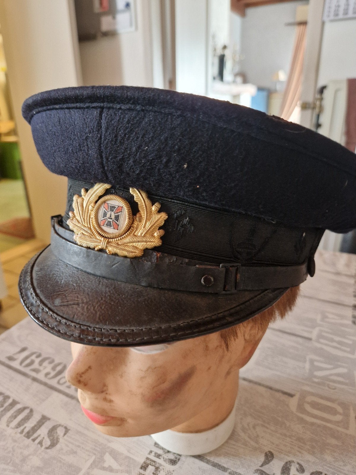 ww2 originele duitse kepie oudstrijder zie omschrijving, Ophalen of Verzenden