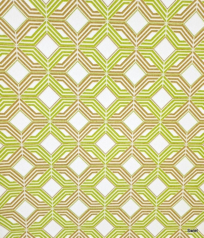 12873 Origineel geometrisch vintage behang jaren 70 swiet, Ophalen of Verzenden, Bruin