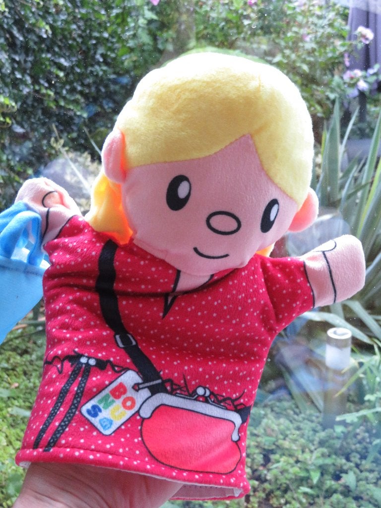 Handpop van AH Albert Heijn klant met boodschappentas, Albert Heijn, Overige typen, Ophalen of Verzenden, Zo goed als nieuw