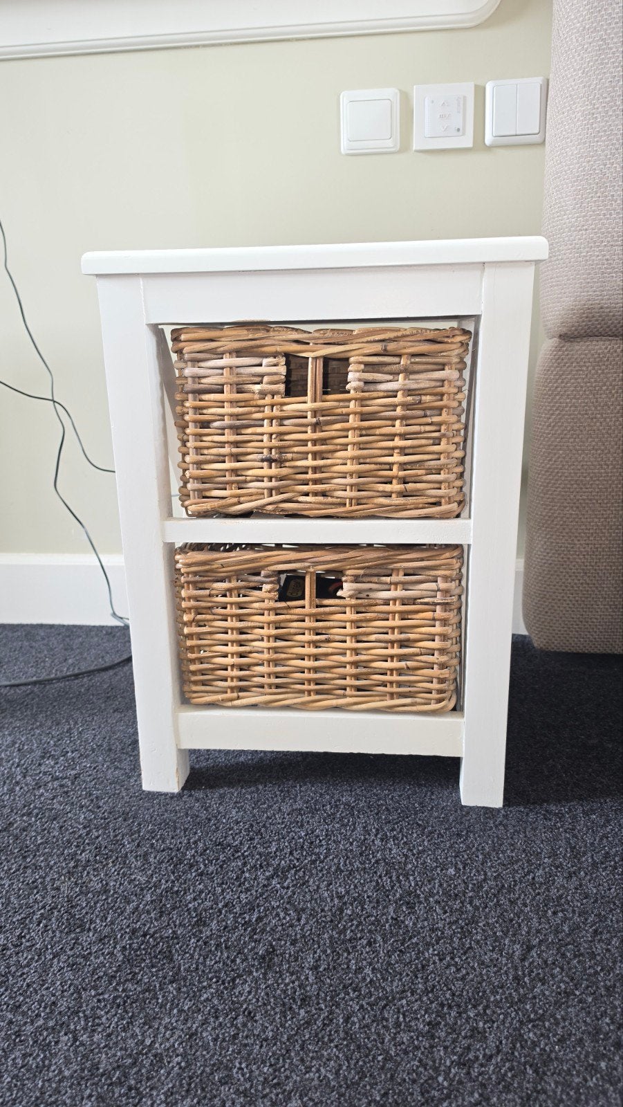 Nachtkastjes 2  stuks, in Riviera Maison stijl - 40x34x53 cm, Huis en Inrichting, Slaapkamer | Nachtkastjes, Ophalen, Hout, Minder dan 45 cm