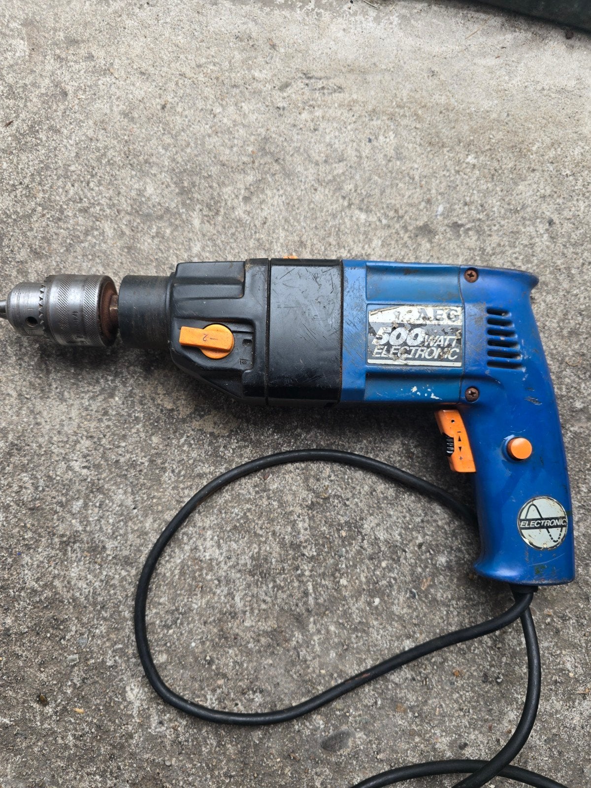 AEG Boormachine 500 Watt Electronic, Doe-het-zelf en Verbouw, Gereedschap | Boormachines, Boormachine, Gebruikt, Variabele snelheid