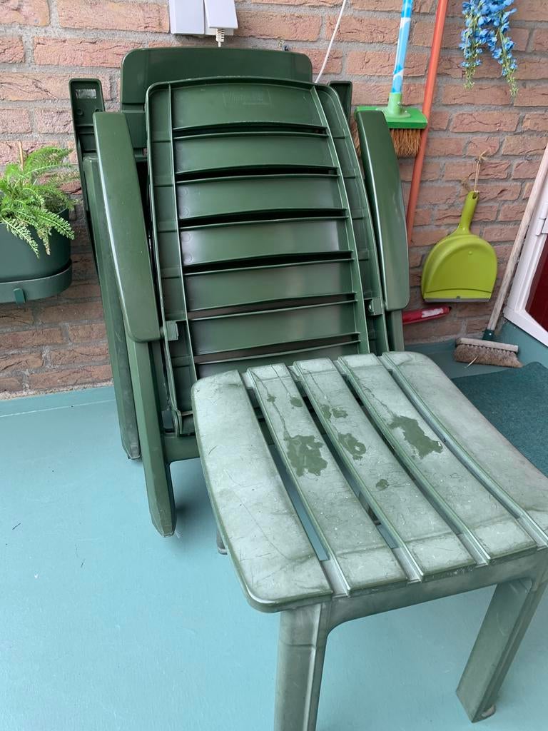 Hartman tuinstoel + krukje, Tuin en Terras, Ophalen, Gebruikt, Kunststof