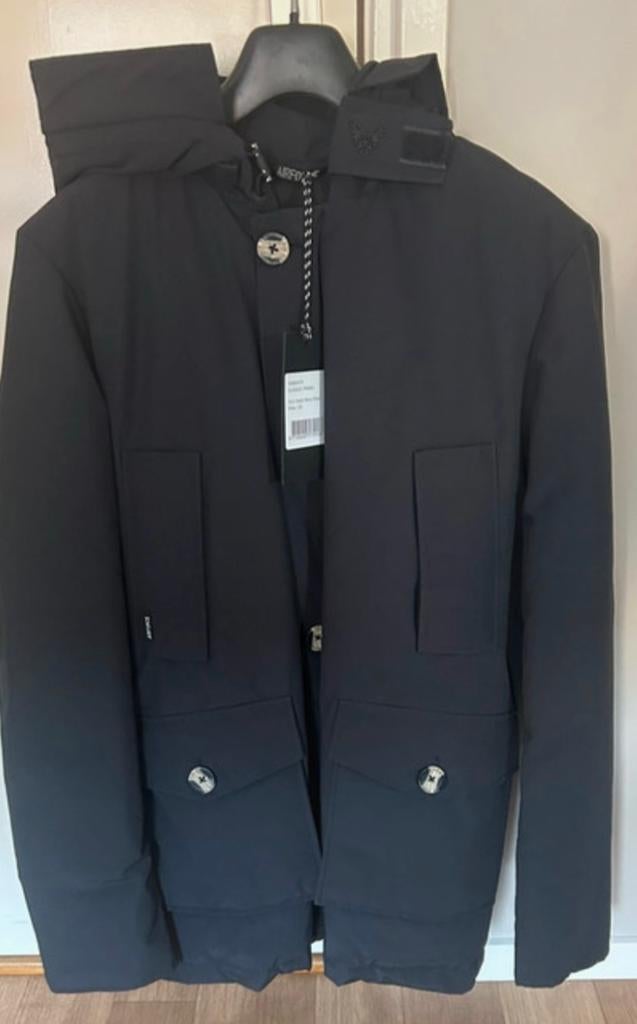 Airforce winterjas met capuchon - Donkerblauw - Nieuw, Ophalen of Verzenden, Nieuw, Maat 46 (S) of kleiner, Blauw