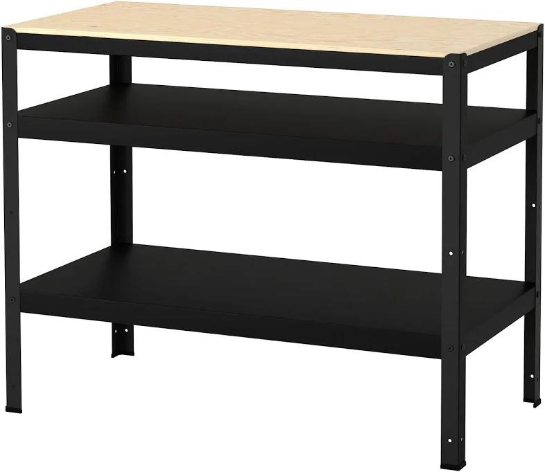 Ikea Bror werkbank zwart 110x55cm, Ophalen, Gebruikt, 70 tot 120 cm