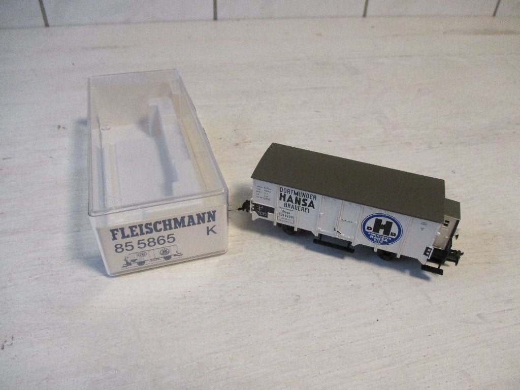 Fleischmann Gesloten Goederen wagon Hansa + Remmershuis, Gelijkstroom, Fleischmann, Wagon, Ophalen of Verzenden