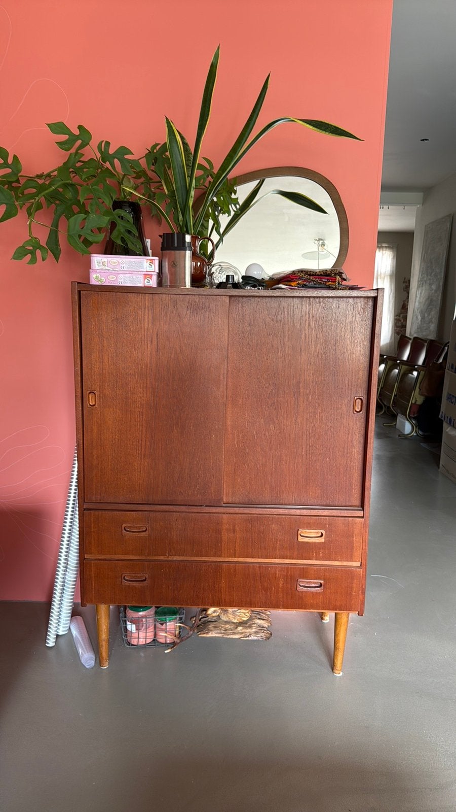 Retro vintage kast wandkast, Ophalen, Gebruikt, Retro design