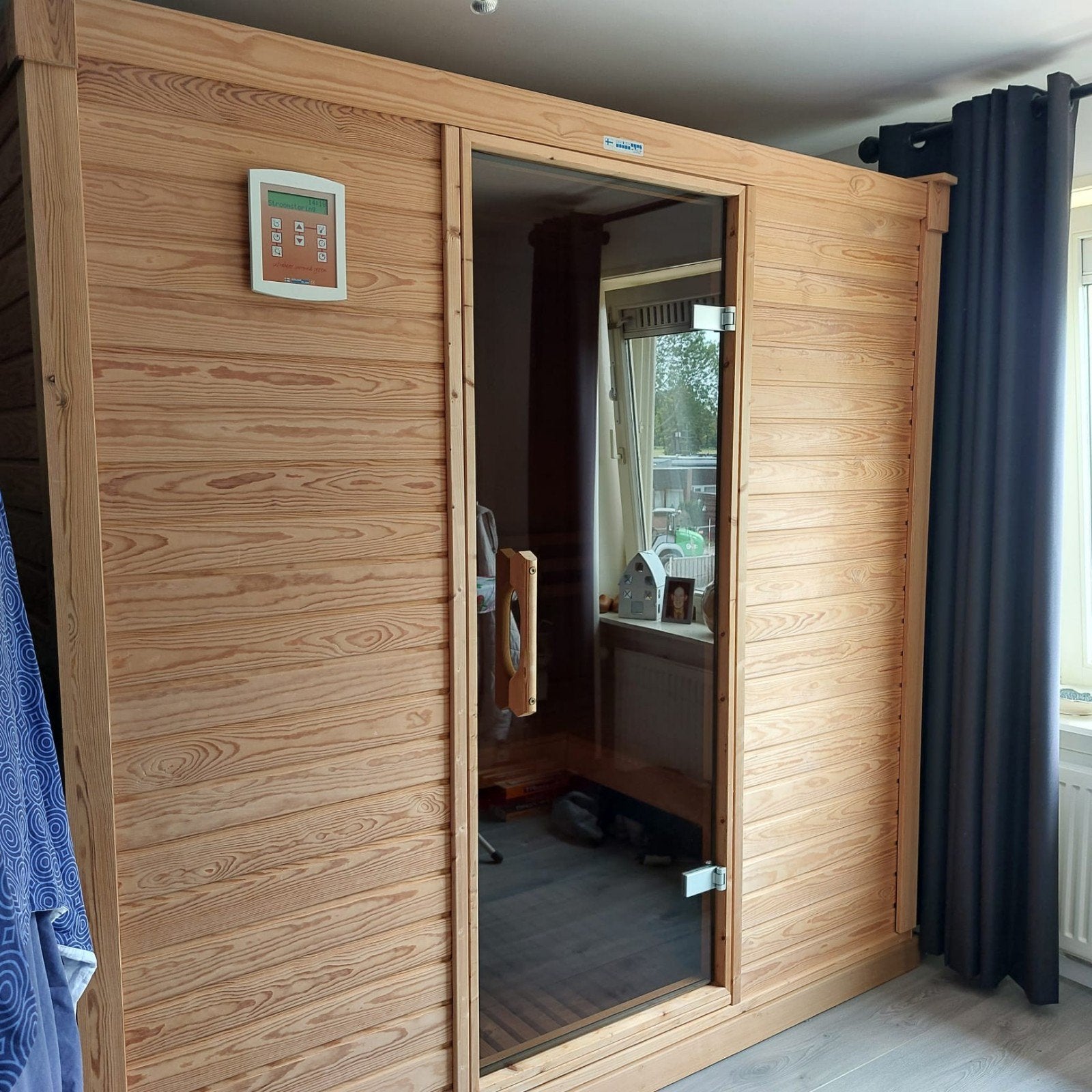 4 persoons elektrische sauna, Sport en Fitness, Sauna, Ophalen, Zo goed als nieuw, Fins of Traditioneel, Complete sauna