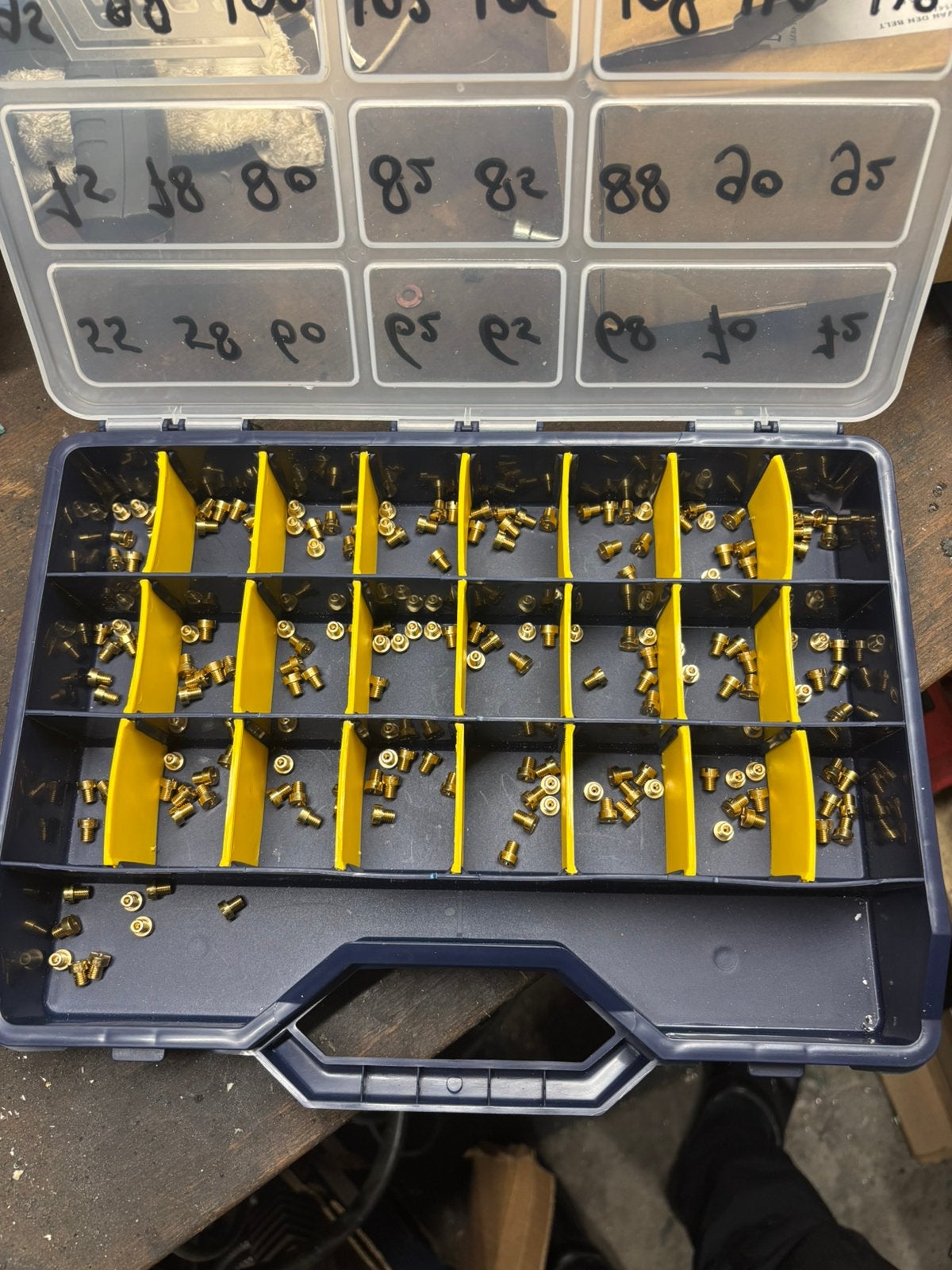 Originele Dell'Orto M5 sproeiers - 184 stuks - 25 maten, Ophalen of Verzenden, Nieuw