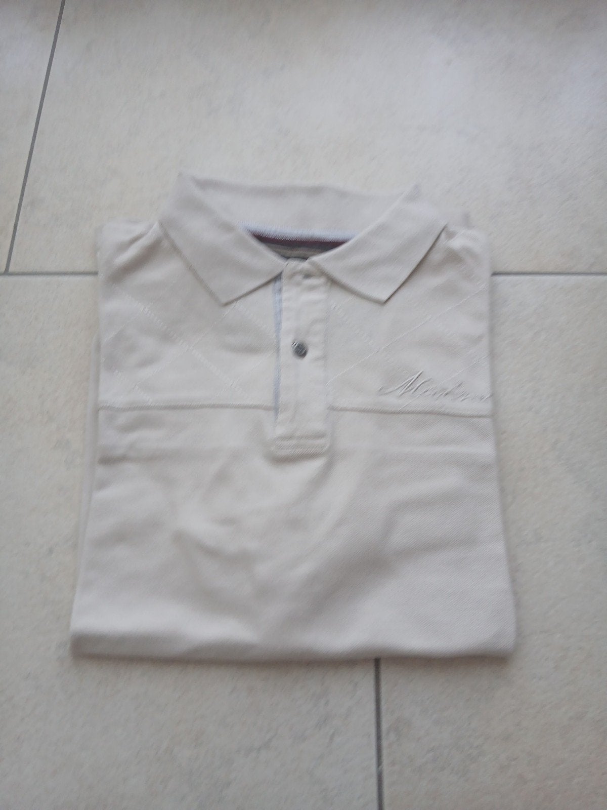 Mainstream Polo Shirt - Beige - Maat L, Kleding | Heren, Maat 52/54 (L), Beige, Zo goed als nieuw, Mainstream