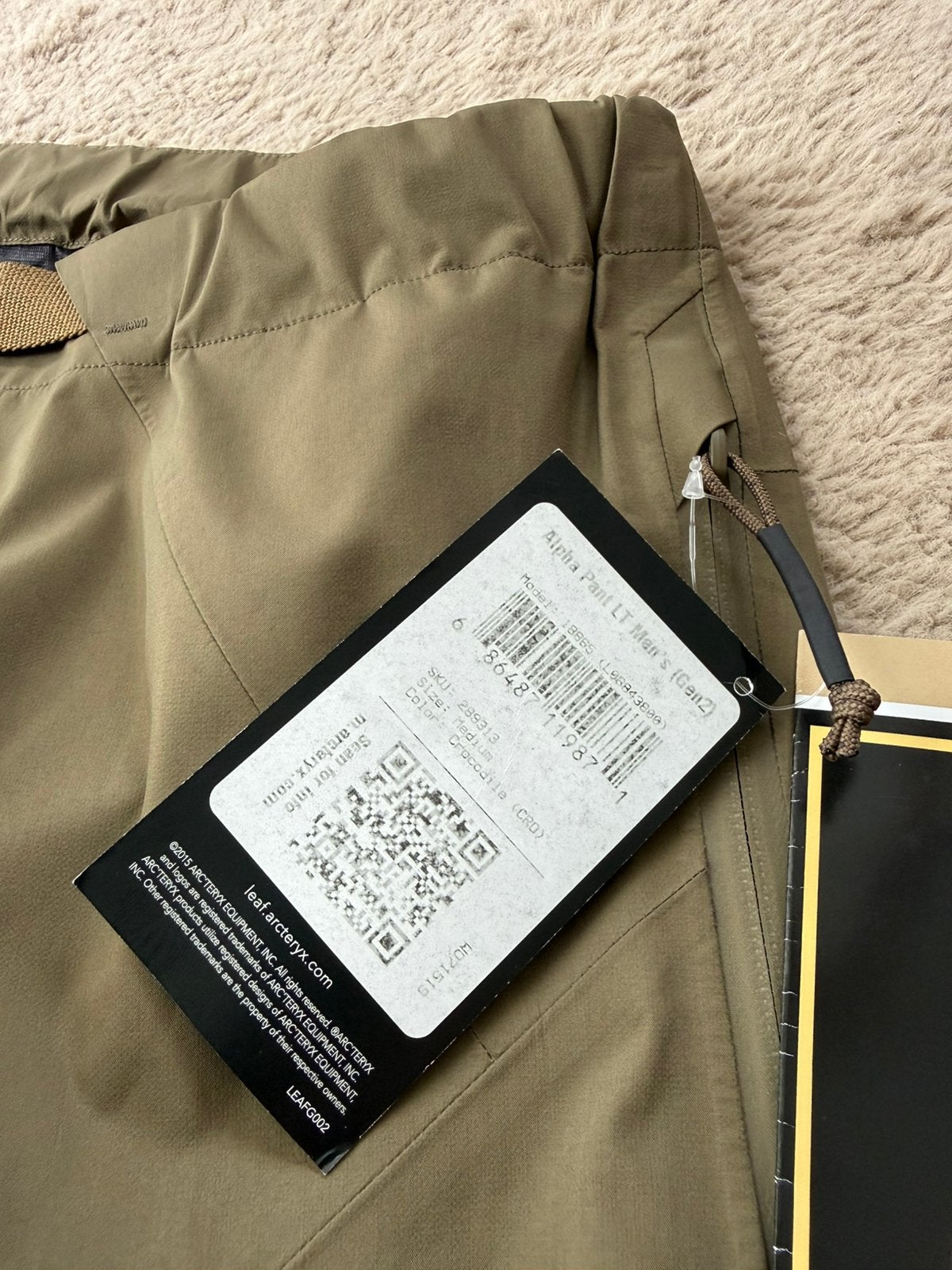 Arc’teryx LEAF Alpha Pants LT Gen 2 – Crocodile – Nieuw, Ophalen of Verzenden, Zo goed als nieuw, Maat 48/50 (M), Groen