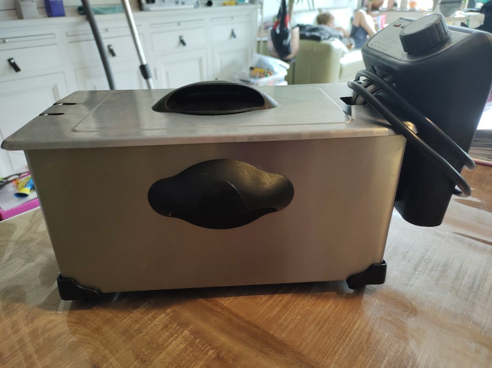 Blokker frituurpan 3 liter, 2 tot 3 liter, Ophalen of Verzenden, Zo goed als nieuw, Uitneembare binnenpan