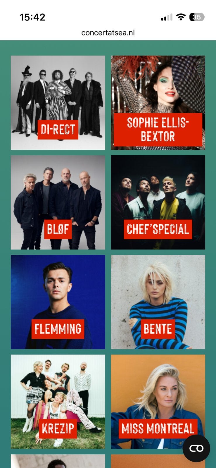 Concert at sea 2 tickets donderdag, Tickets en Kaartjes, Evenementen en Festivals, Twee personen