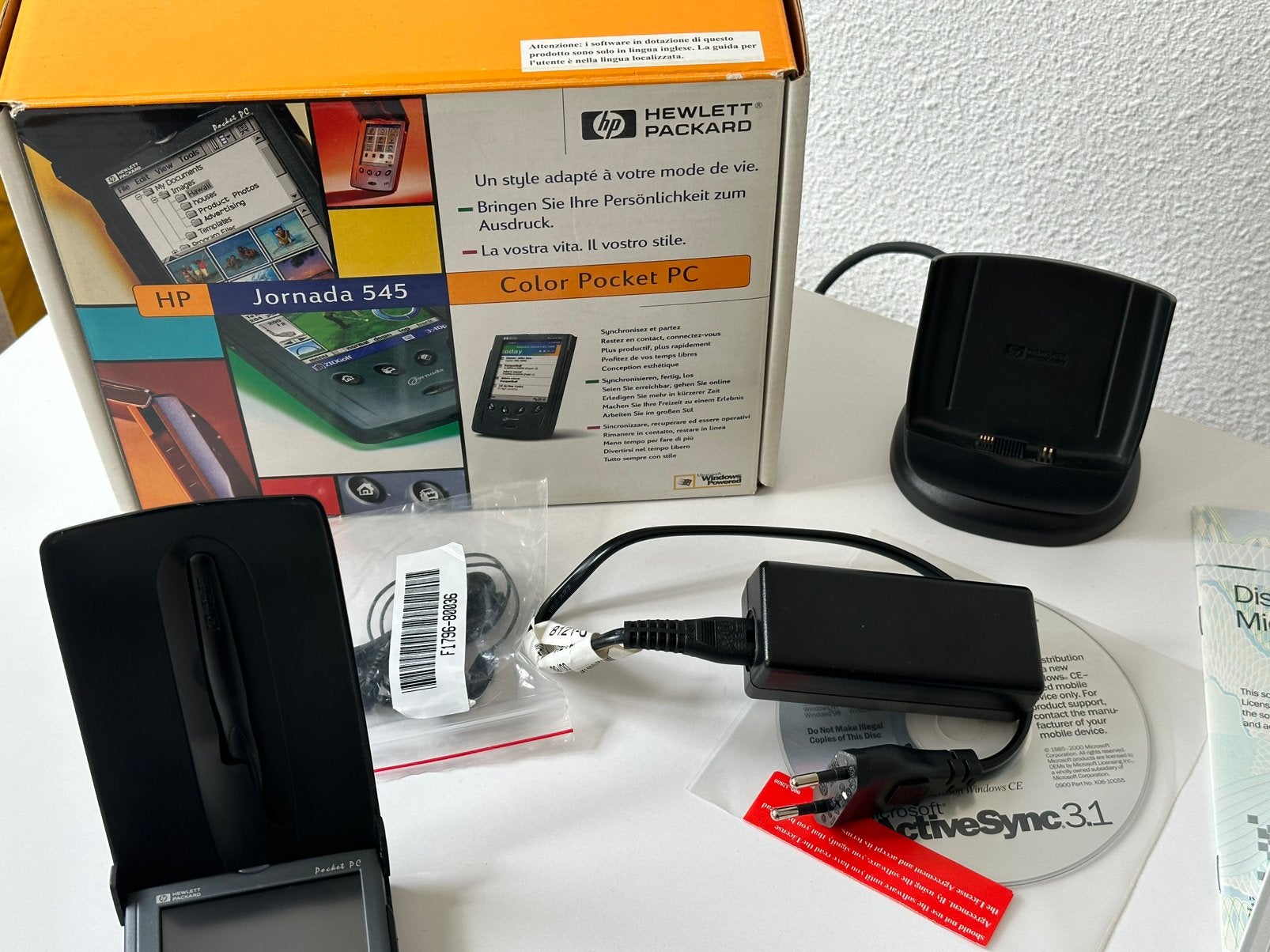 HP Jornada 545 Pocket PC color screen vintage BOXED retro, Telecommunicatie, Ophalen of Verzenden, Zo goed als nieuw