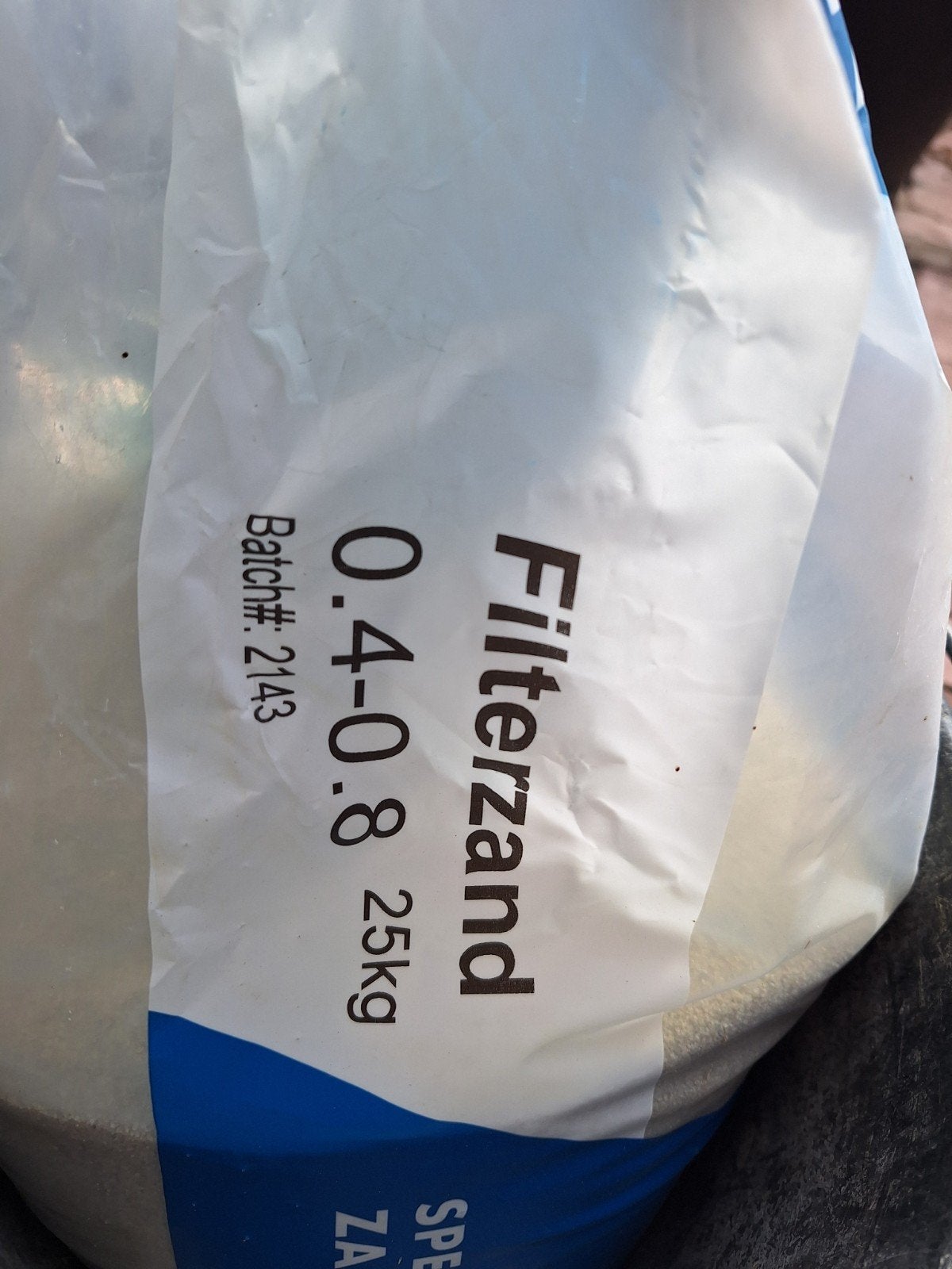 Filterzand voor zwembadpomp 0.4-0.8 25kg - Speciaal Zand en, Tuin en Terras, Ophalen, Nieuw, Overige typen