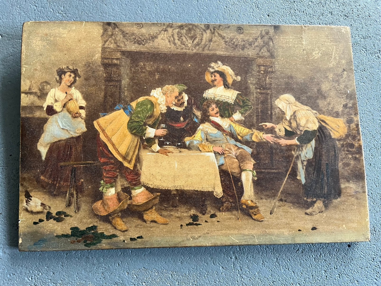 oud antiek hollands schilderij paneel, Antiek en Kunst, Ophalen