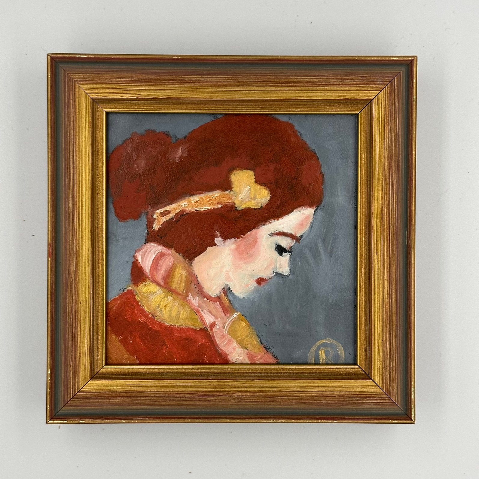 Portret vrouw Lisa, Antiek en Kunst, Ophalen of Verzenden, Olieverf, Ophangklaar, Overige materialen