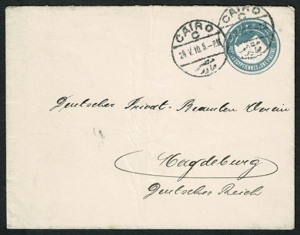 Egypte : postwaardestuk - gebruikt - afgestempeld 28.V.1910, Postzegels en Munten, Brieven en Enveloppen | Buitenland, Ophalen of Verzenden