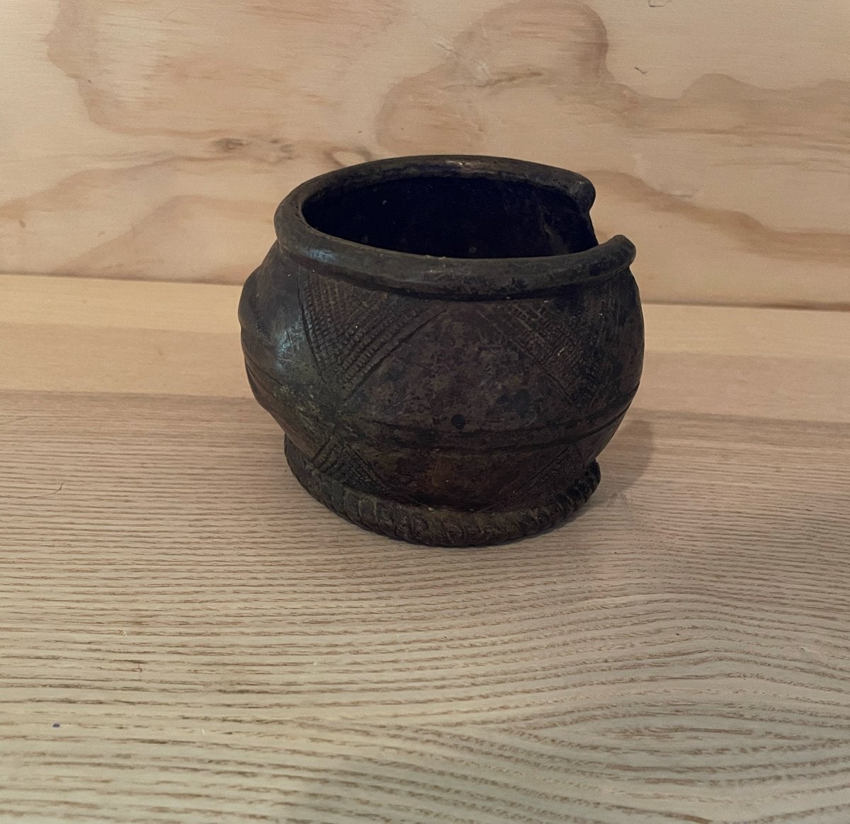 Vintage Afrikaanse Bronzen Armband met Patroon, Antiek en Kunst, Antiek | Overige Antiek, Ophalen of Verzenden