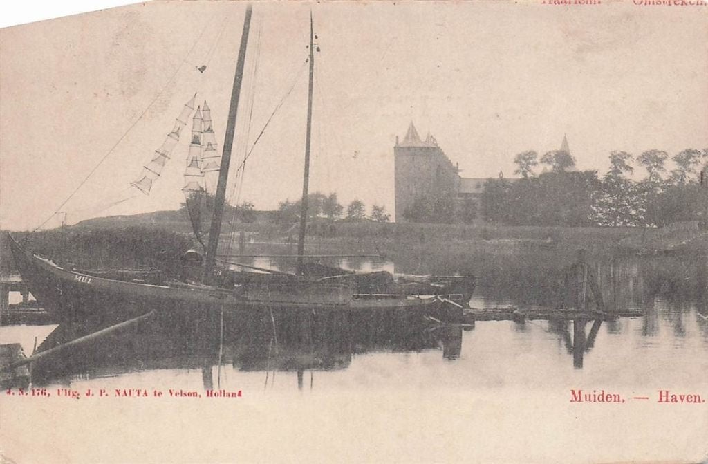 703-115-045 Muiden Haven, Verzamelen, Ansichtkaarten | Nederland, Verzenden, Voor 1920, Noord-Holland