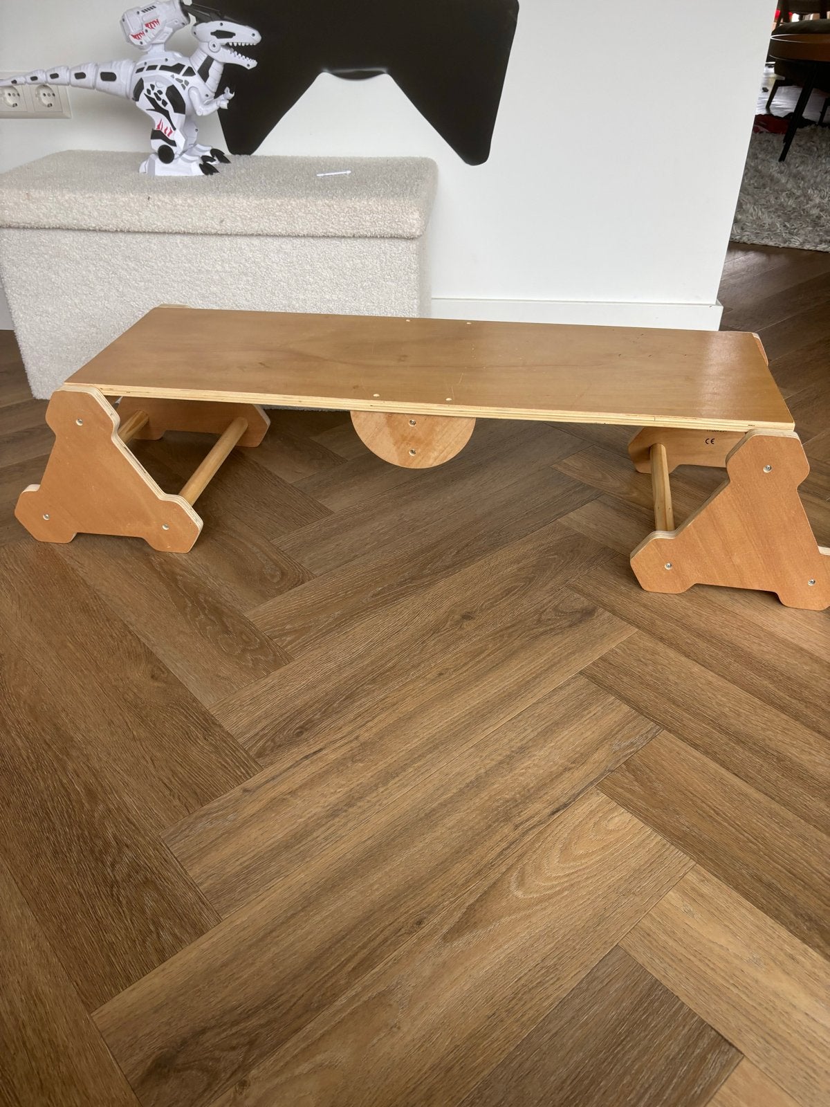 Houten balansbord / klimrek voor kinderen, Ophalen, Gebruikt, Klimwand