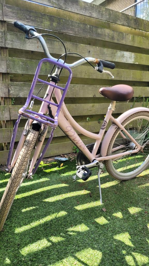 Fiets 24 inch met voordrager, Ophalen, Terugtraprem, Batavus, Gebruikt