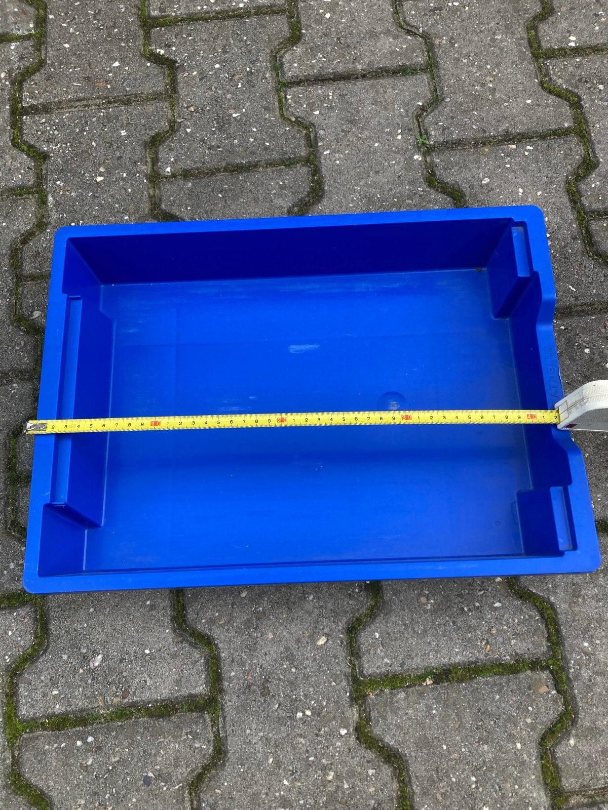 Blauwe kunststof bak - Handige opbergoplossing, Ophalen, Gebruikt, Minder dan 35 cm, Minder dan 50 cm