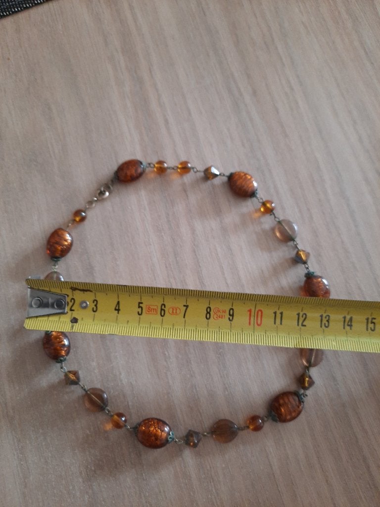 Ketting amber vintage, Ophalen of Verzenden, Gebruikt, Bruin, Steen of Mineraal