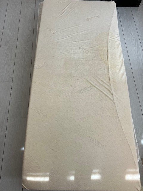 Wellpur topper-matras met wasbare hoes, Ophalen, Gebruikt, 90 cm, Eenpersoons