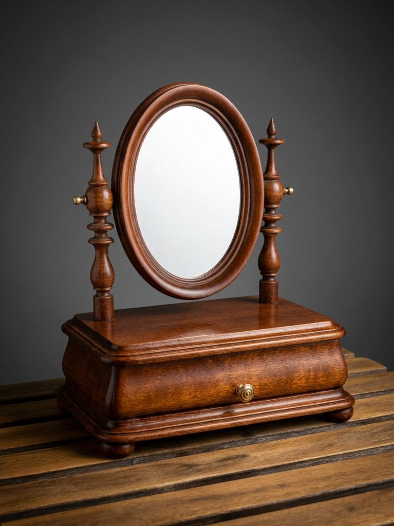 Antiek Meesterstuk of Gezelstuk Kapspiegel of Tafeltoilet., Ophalen of Verzenden