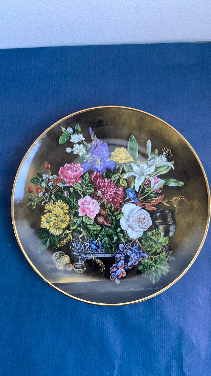 Mosa Sierbord "Boeket met Wijnglas" Elisabeth Gerhardt, Ophalen of Verzenden