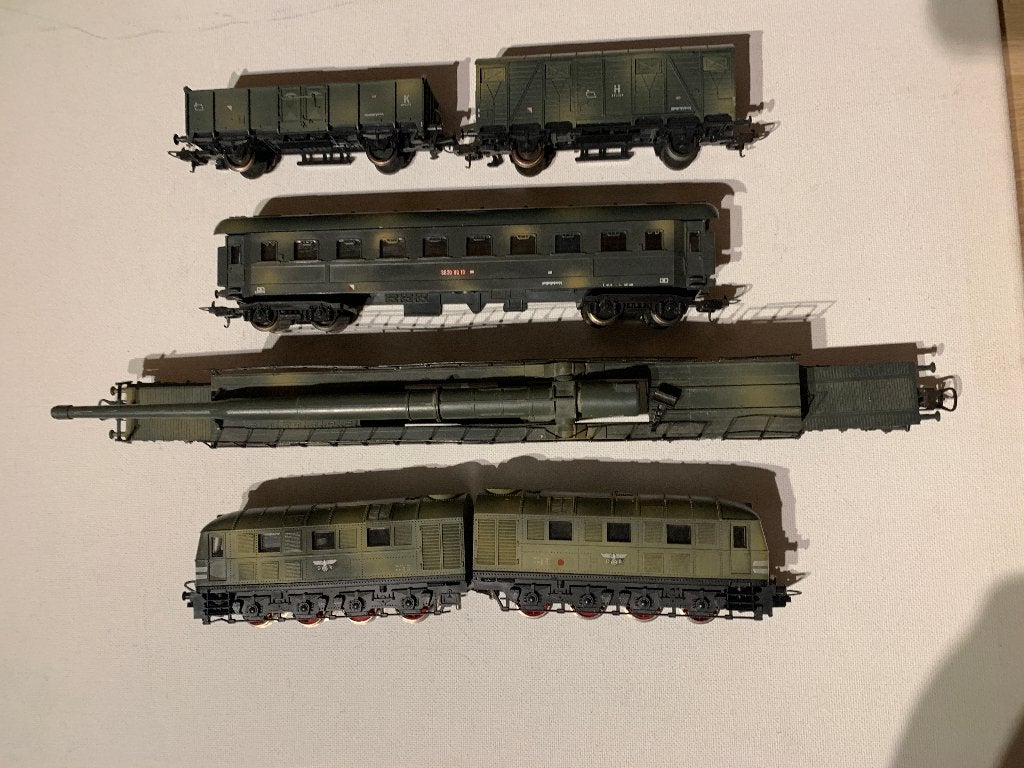 LIMA Duitse 280mm Leopold spoorwegkanon met DRGV 188 002 AB, Gelijkstroom, Ophalen of Verzenden, Lima, Gebruikt