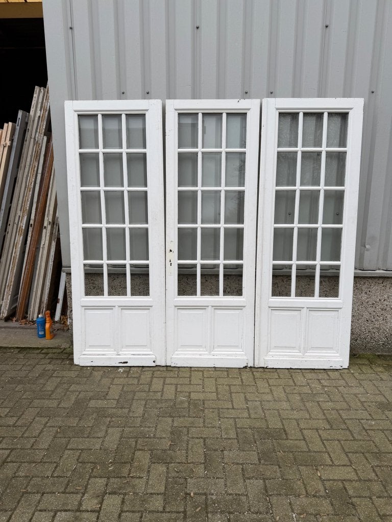 Prachtig antiek drieluik met facetgeslepen glas 237b x 225h, Doe-het-zelf en Verbouw, Deuren en Horren, La belle porte, Jurgen.hoogenboezem@gmail.com