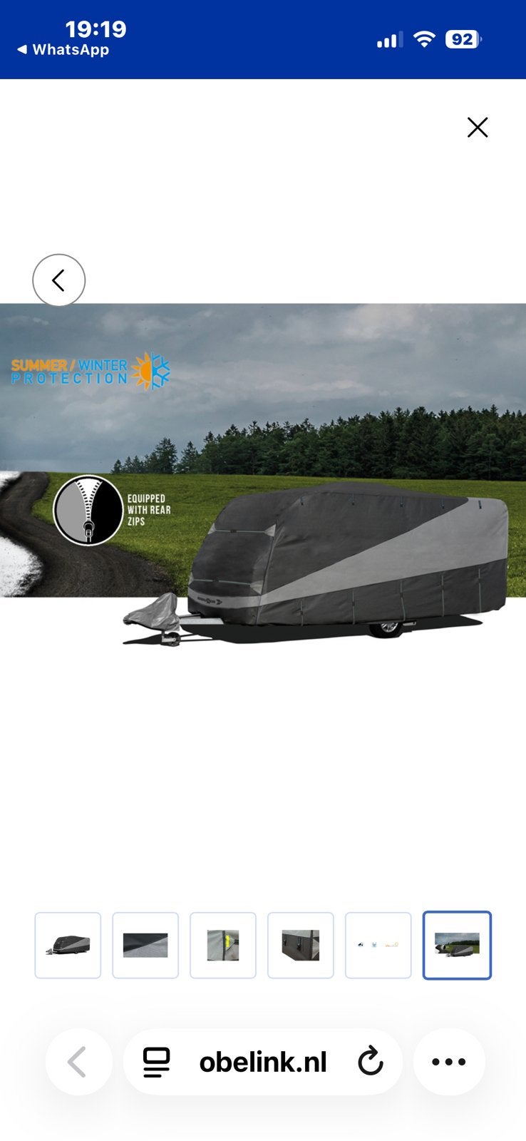 caravanhoes Brunner Design 12M - 700-750 cm, Caravans en Kamperen, Ophalen of Verzenden, Zo goed als nieuw