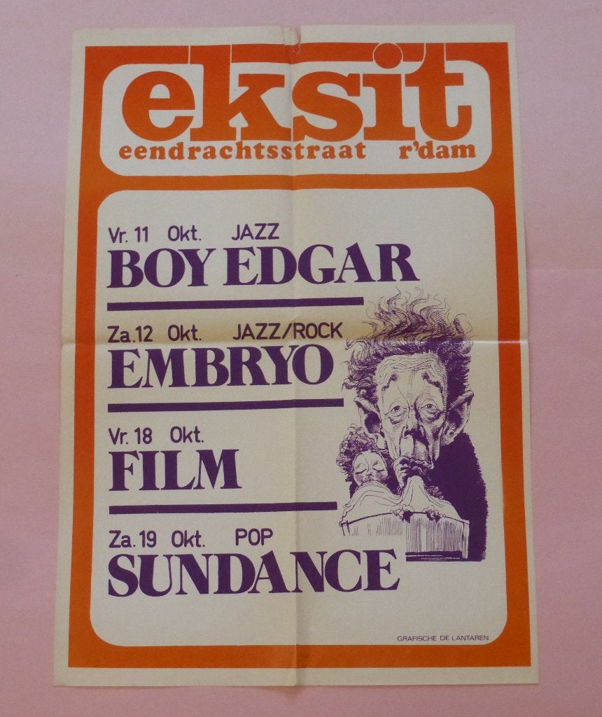 Eksit Rotterdam, Poster, Ophalen of Verzenden, A1 t/m A3, Muziek, Rechthoekig Staand