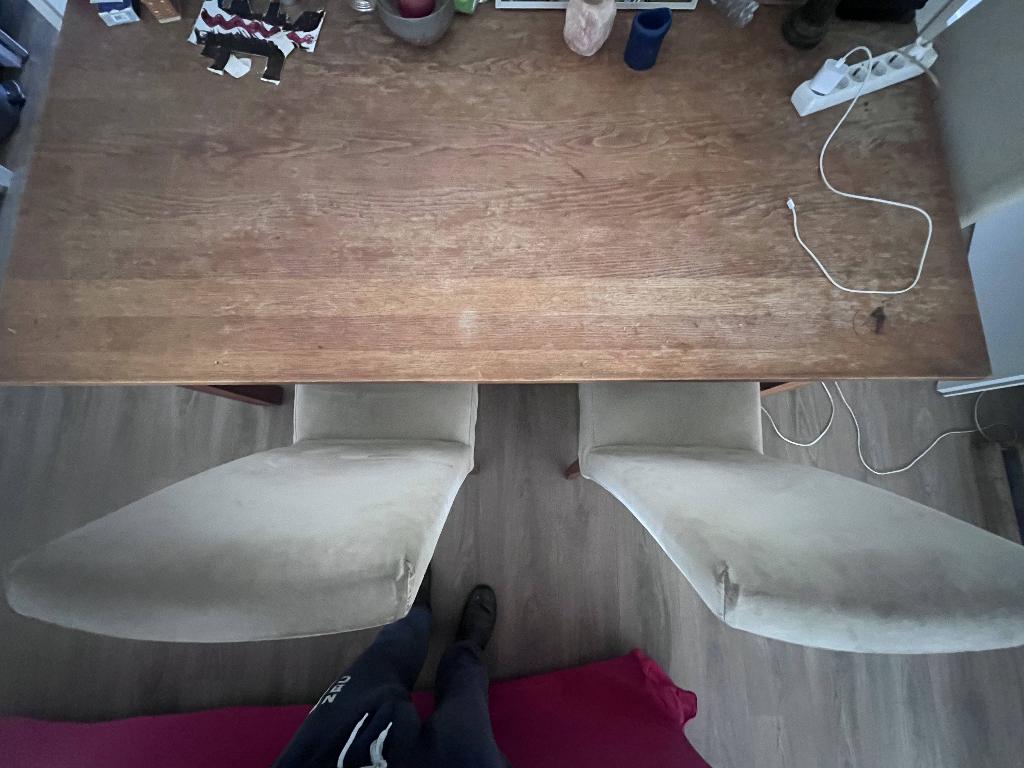 eettafel met 4 stoelen, Ophalen, Gebruikt, 50 tot 100 cm, 150 tot 200 cm