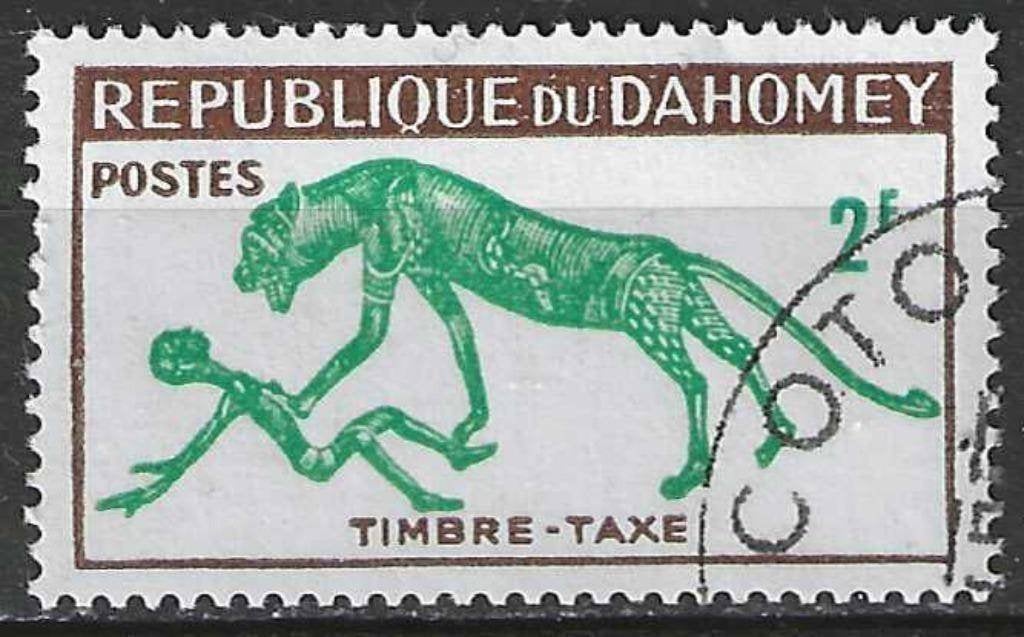 Dahomey 1963 - Yvert 33TX - Takszegel - 2 f. (ST), Verzenden, Overige landen, Gestempeld