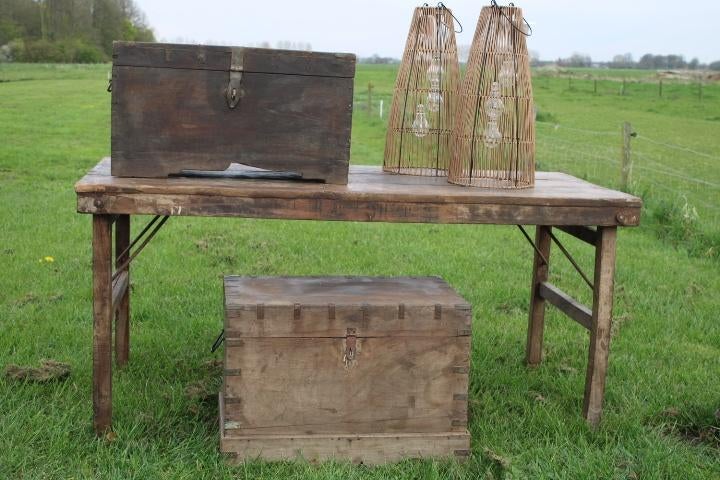 markttafel inklapbaar oud authentiek tafel, Ophalen, Nieuw, Nvt, 150 tot 200 cm
