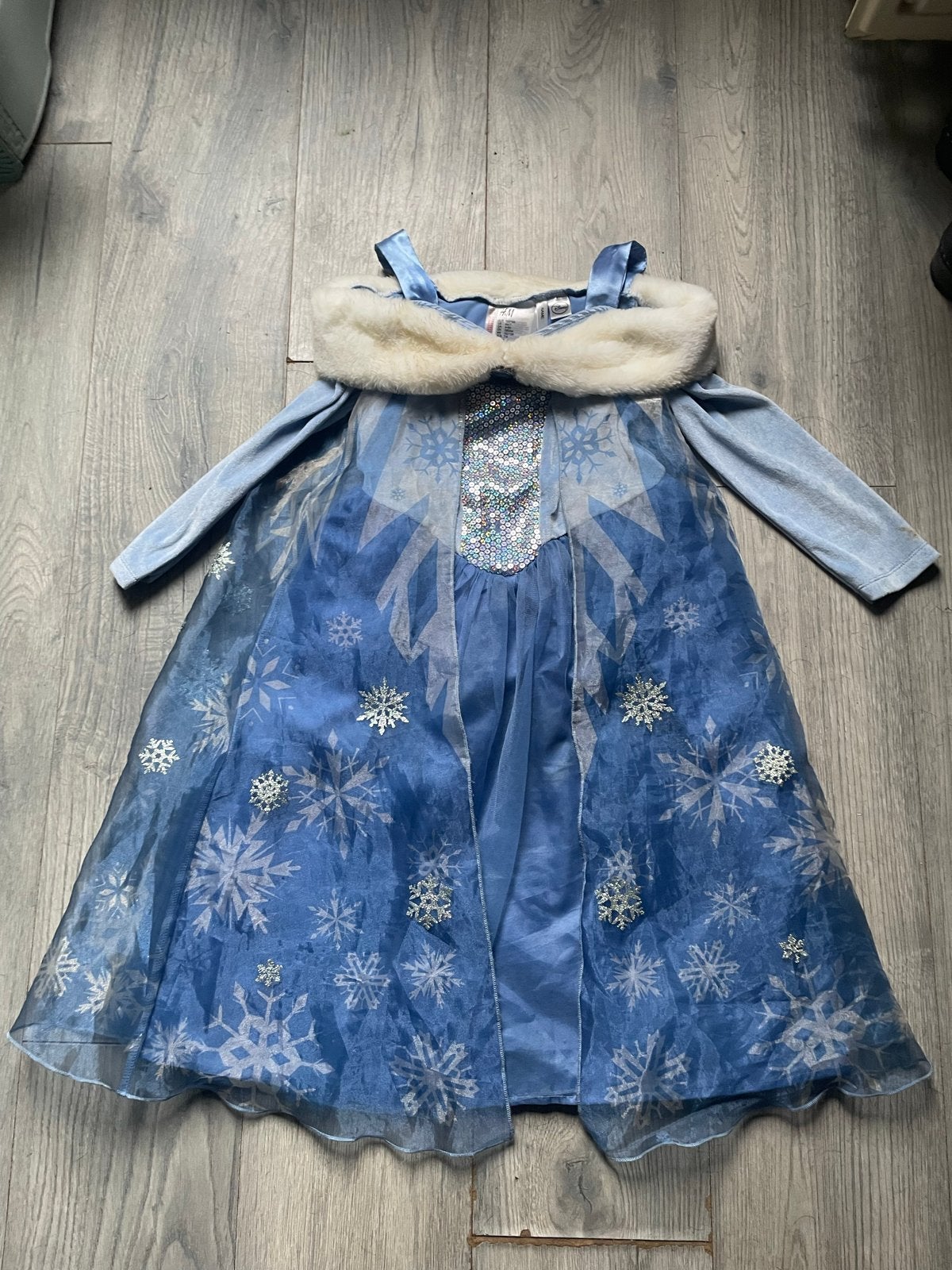 Elsa Jurk Verkleedkleding Maat 122/128 H&M Frozen, Ophalen of Verzenden, Gebruikt, Meisje, Jurk of Rok