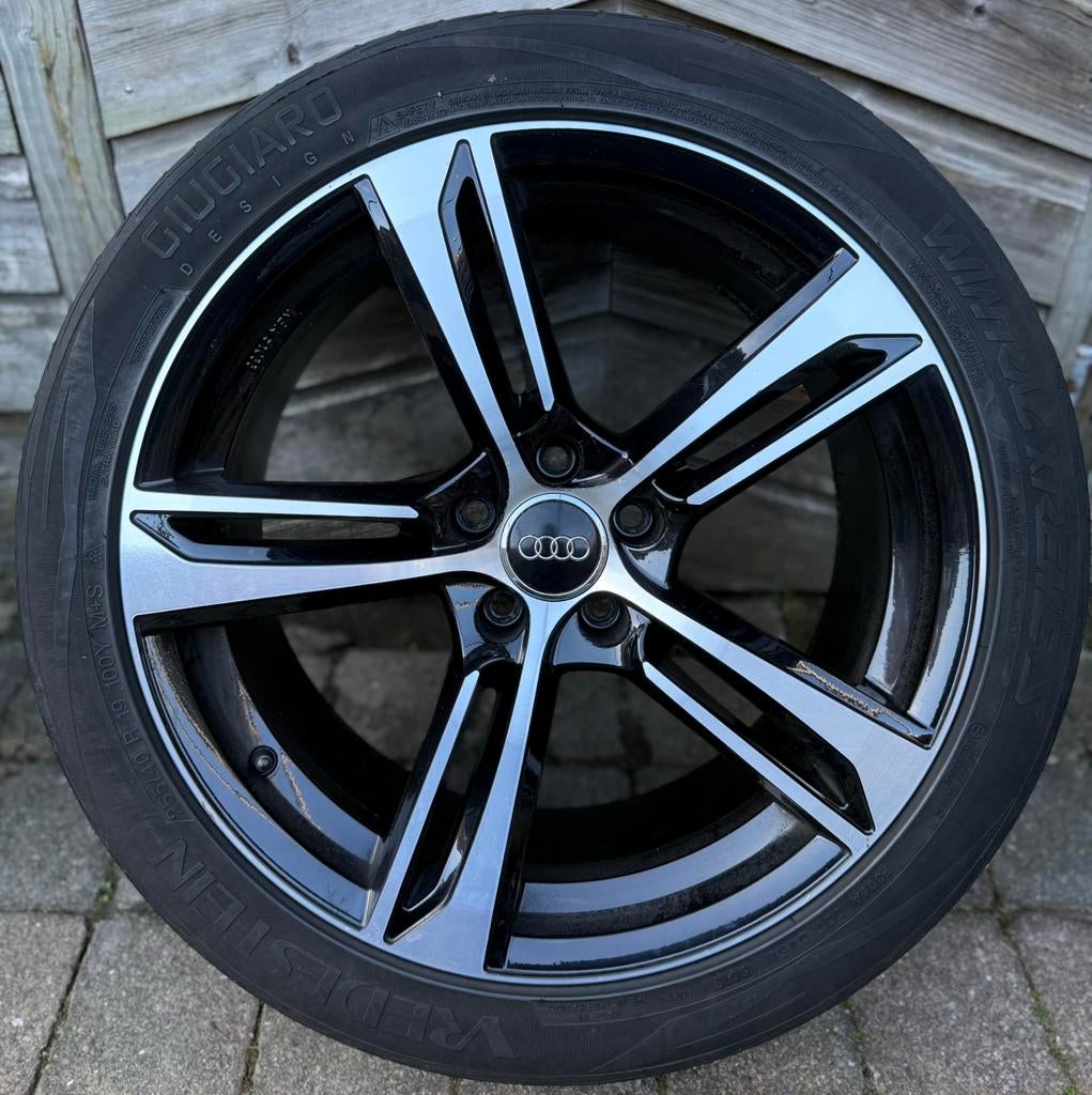 ✅ 19” Audi A6 RS Blade Style + A Merk Banden 255/40 R19, 19 inch, Gebruikt, 255 mm, Banden en Velgen