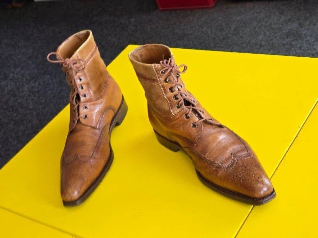 Santoni laarzen schoenen met Cognac kleur maat 7/5, Bruin, Verzenden, Boots, Zo goed als nieuw