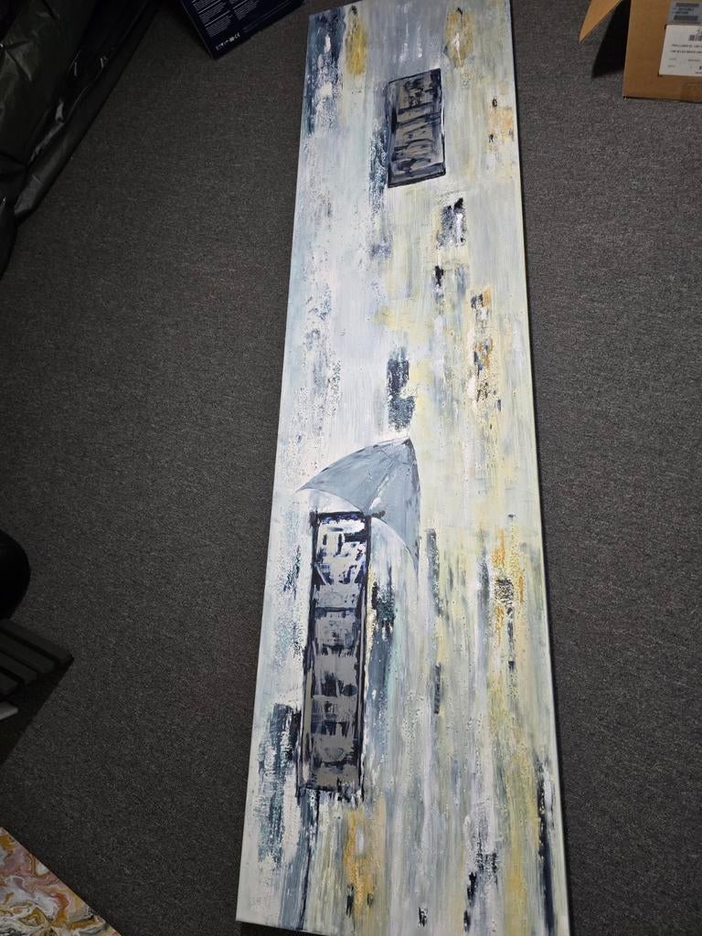 Set van 3 Schilderijen: Abstract, Naaktstudie en Klaproos, Antiek en Kunst, Kunst | Schilderijen | Abstract, Ophalen