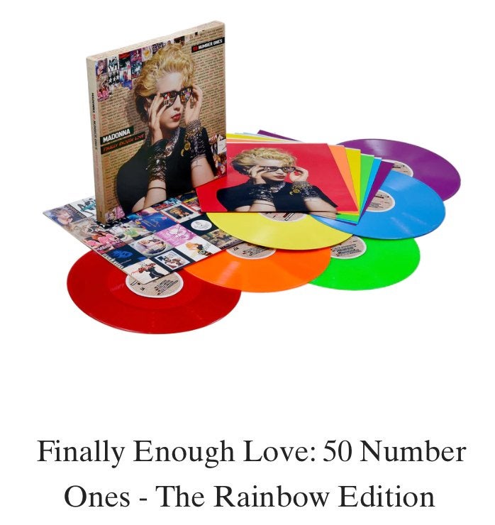 Vinyl 6LP Set Madonna 50 Number Ones RAINBOW Edition NIEUW, Cd's en Dvd's, Vinyl | Pop, 2020 tot heden, Ophalen of Verzenden, 12 inch