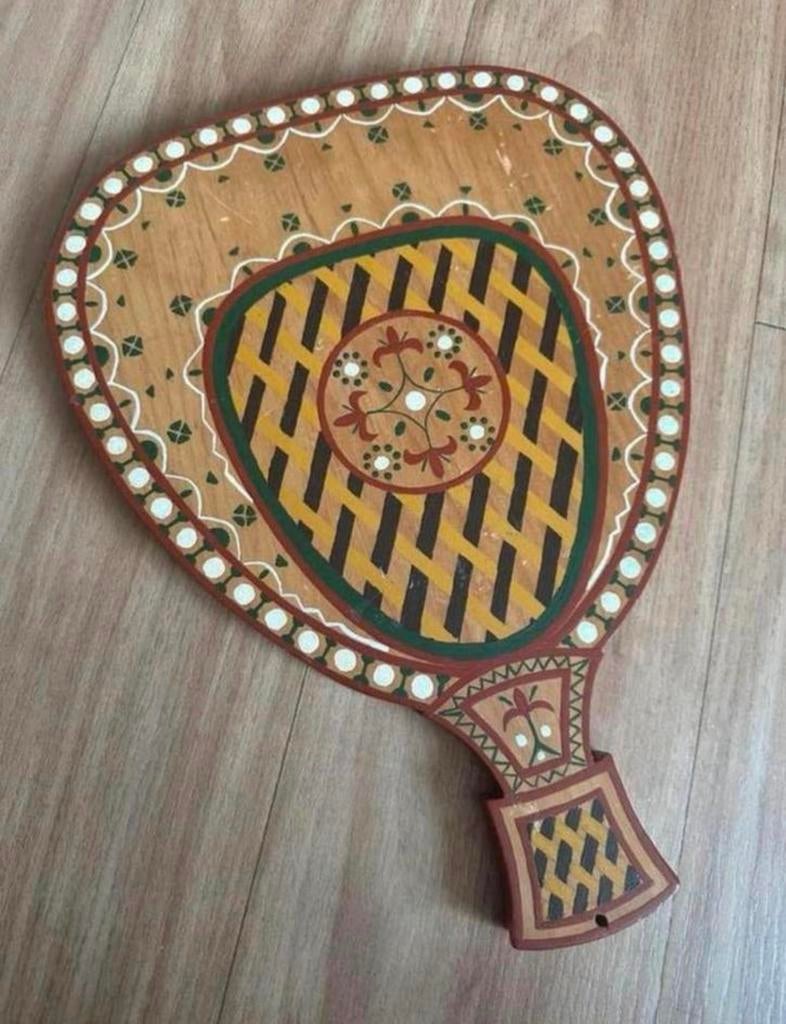 Retro decoratieve handbeschilderde broodplank uit Zweden, Ophalen of Verzenden