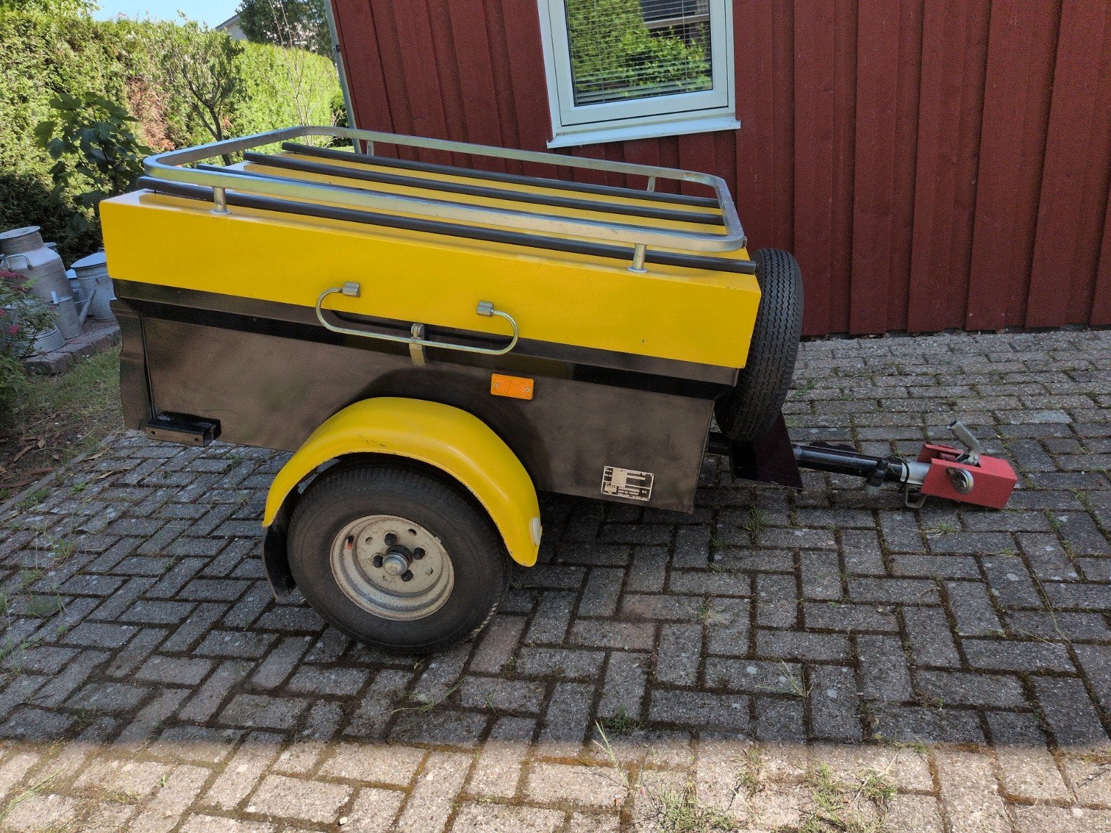Vintage vakantie bagage aanhanger, Ophalen, Gebruikt