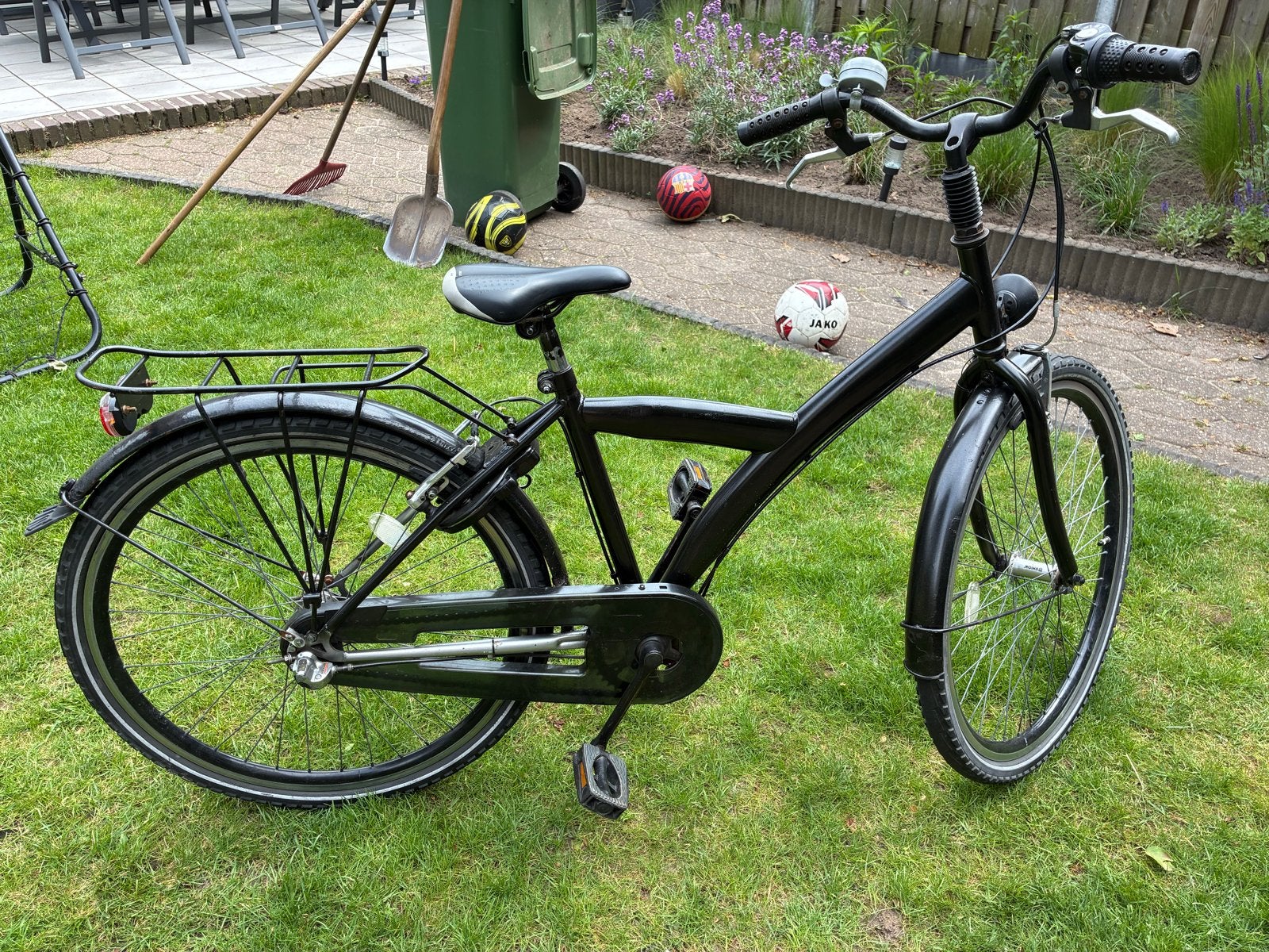 26 inch Alpina Yabber fiets - Zwart, 3 versnellingen, Gebruikt, Velgrem, Versnellingen, Minder dan 49 cm