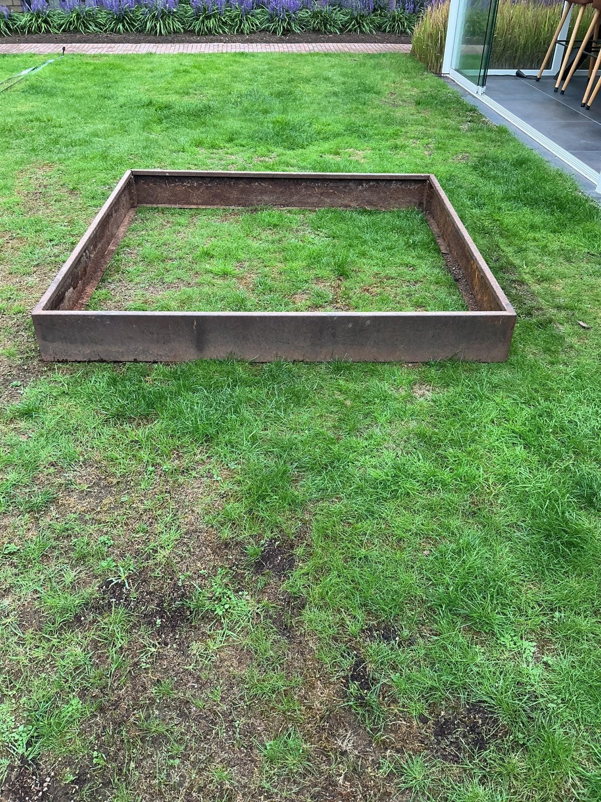 Cortenstaal plantenbak vierkant voor tuin, Ophalen, Gebruikt, 100 cm of meer, Vierkant